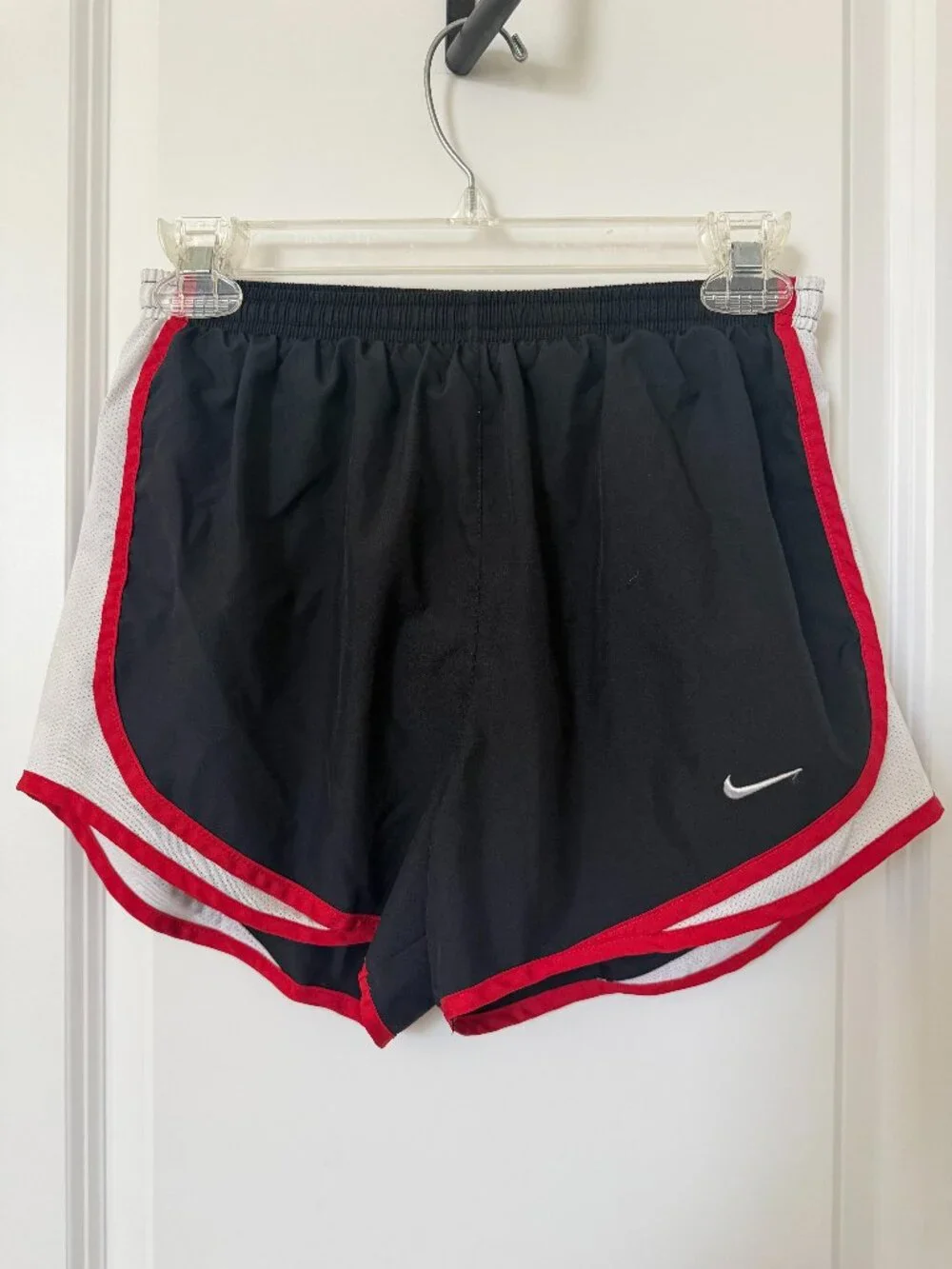 Women's Nike Dri-FIT Black and Red Running Shorts